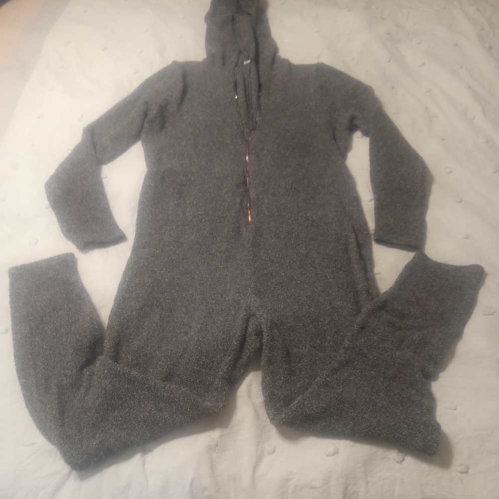YITTY Gray Relaxed Fit Jumpsuit with Zipper
